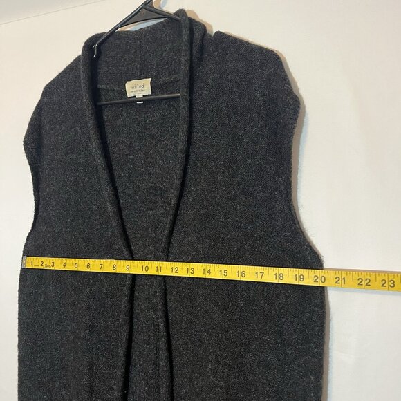 Aritzia Wilfred Long Cardigan Vest Open Front Sweater Wool/Mohair Large Dunkirk - Picture 8 of 10